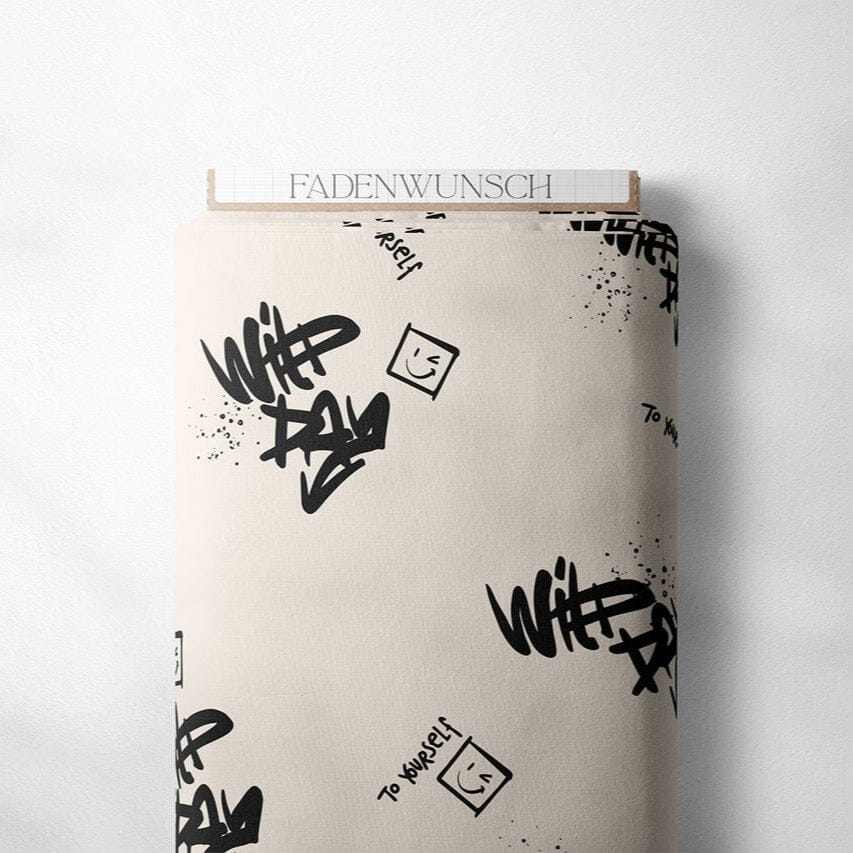"Wild Day - Solo - Creme / Schwarz" fadenwunsch 