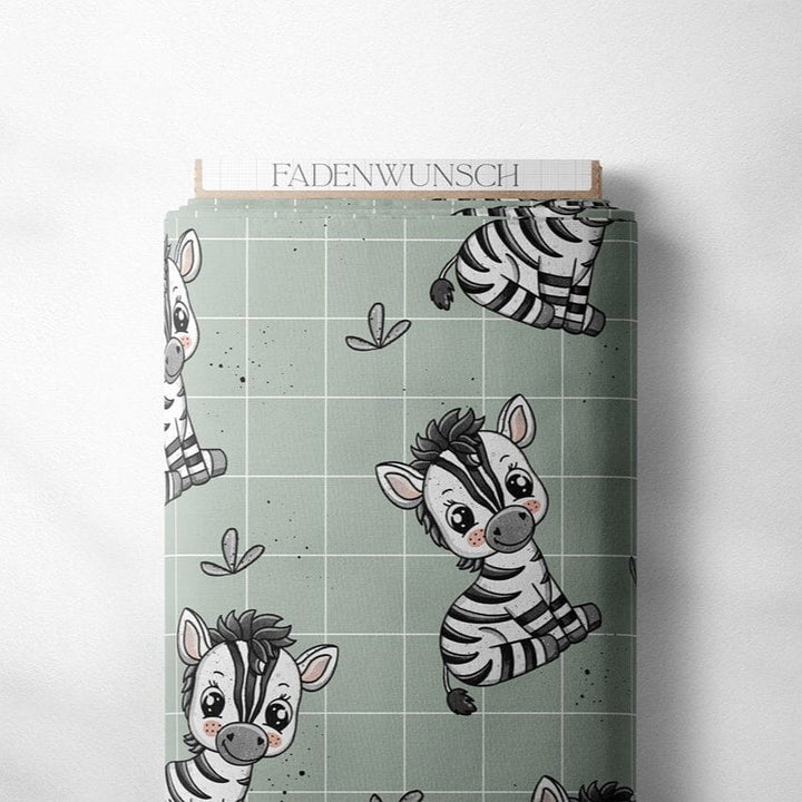 French Terry "Zebra Zib - Altmint" fadenwunsch 
