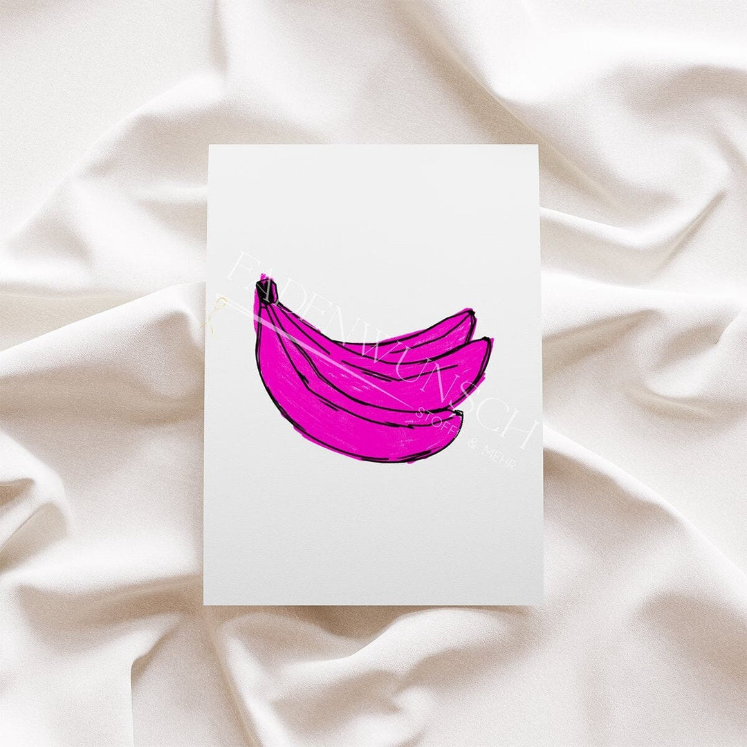 Vorbestellung | Bügelbild "Banana Scratch - Neonpink" fadenwunsch 