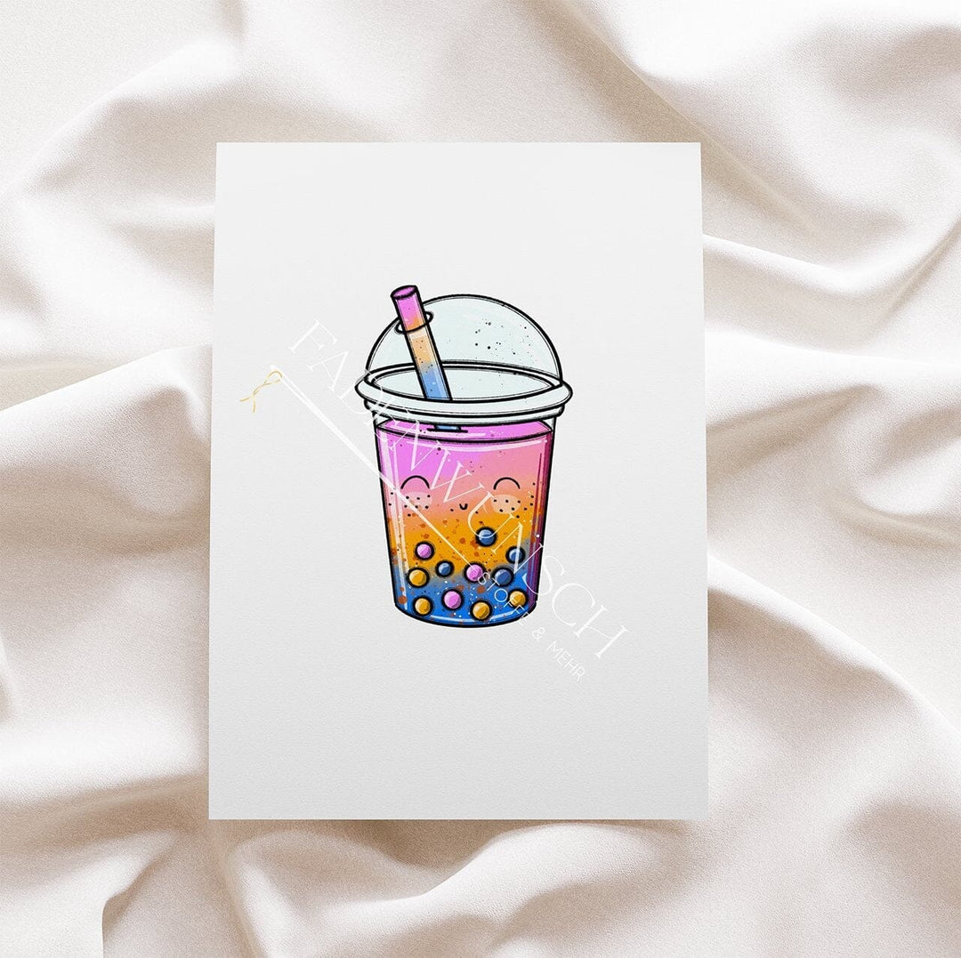 Vorbestellung | Bügelbild "Bubble Tea 2" fadenwunsch 