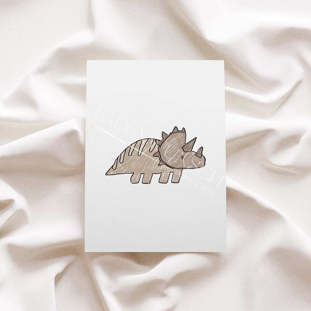 Vorbestellung | Bügelbild "Dino Scratch - Dino 4" fadenwunsch 