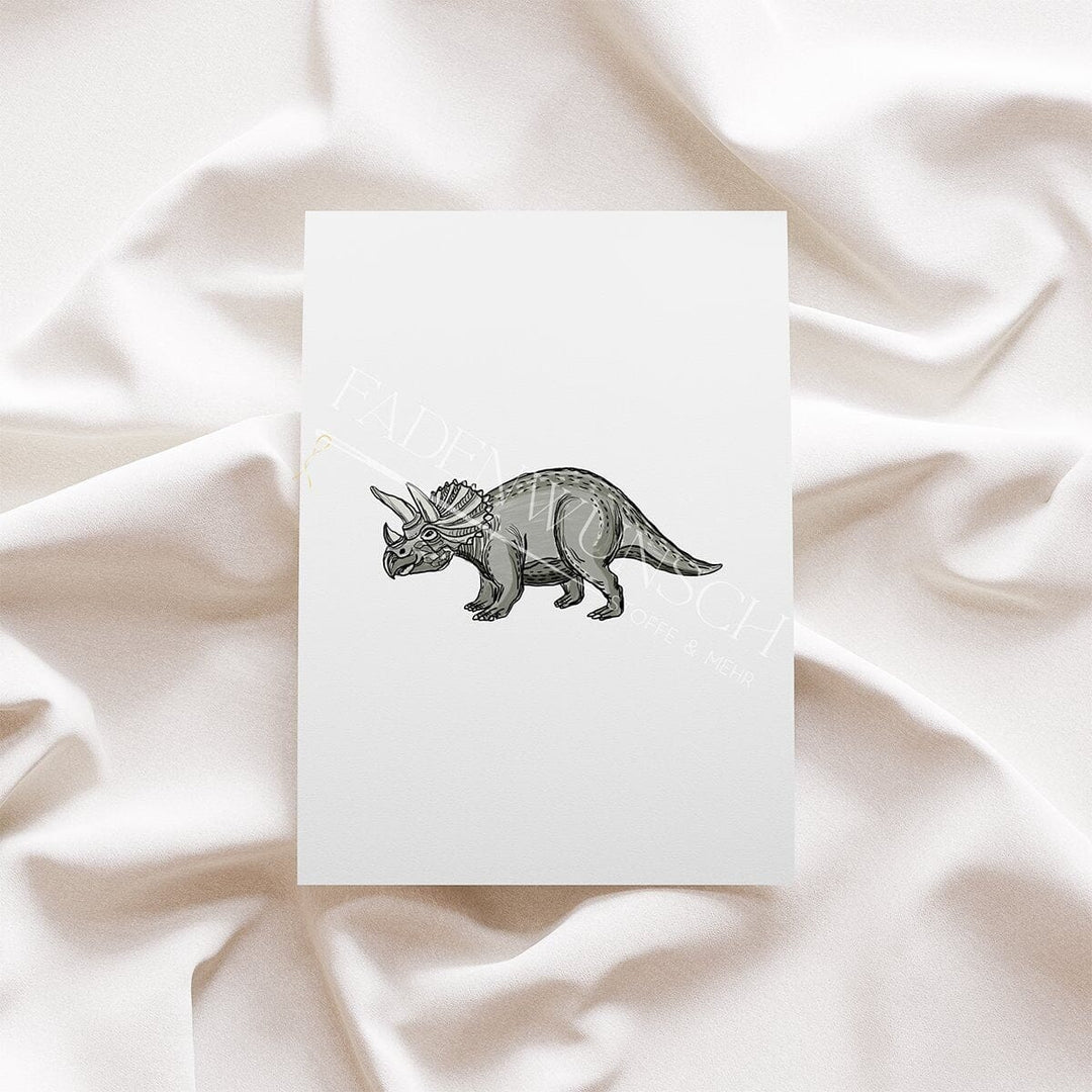 Vorbestellung | Bügelbild "Dinoworld-Triceratops" fadenwunsch 