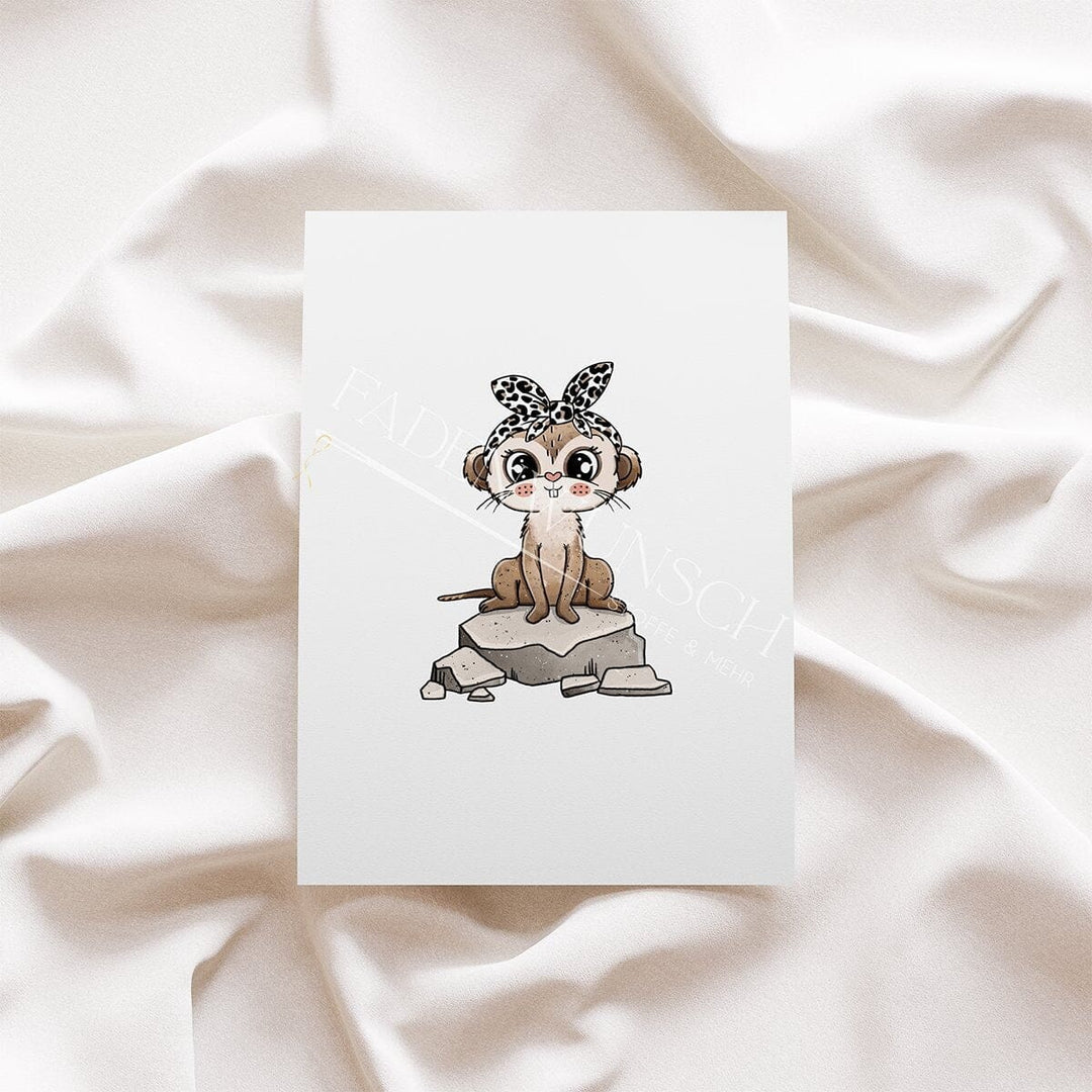 Vorbestellung | Bügelbild "Erdmännchen - Leo - Fels" fadenwunsch 