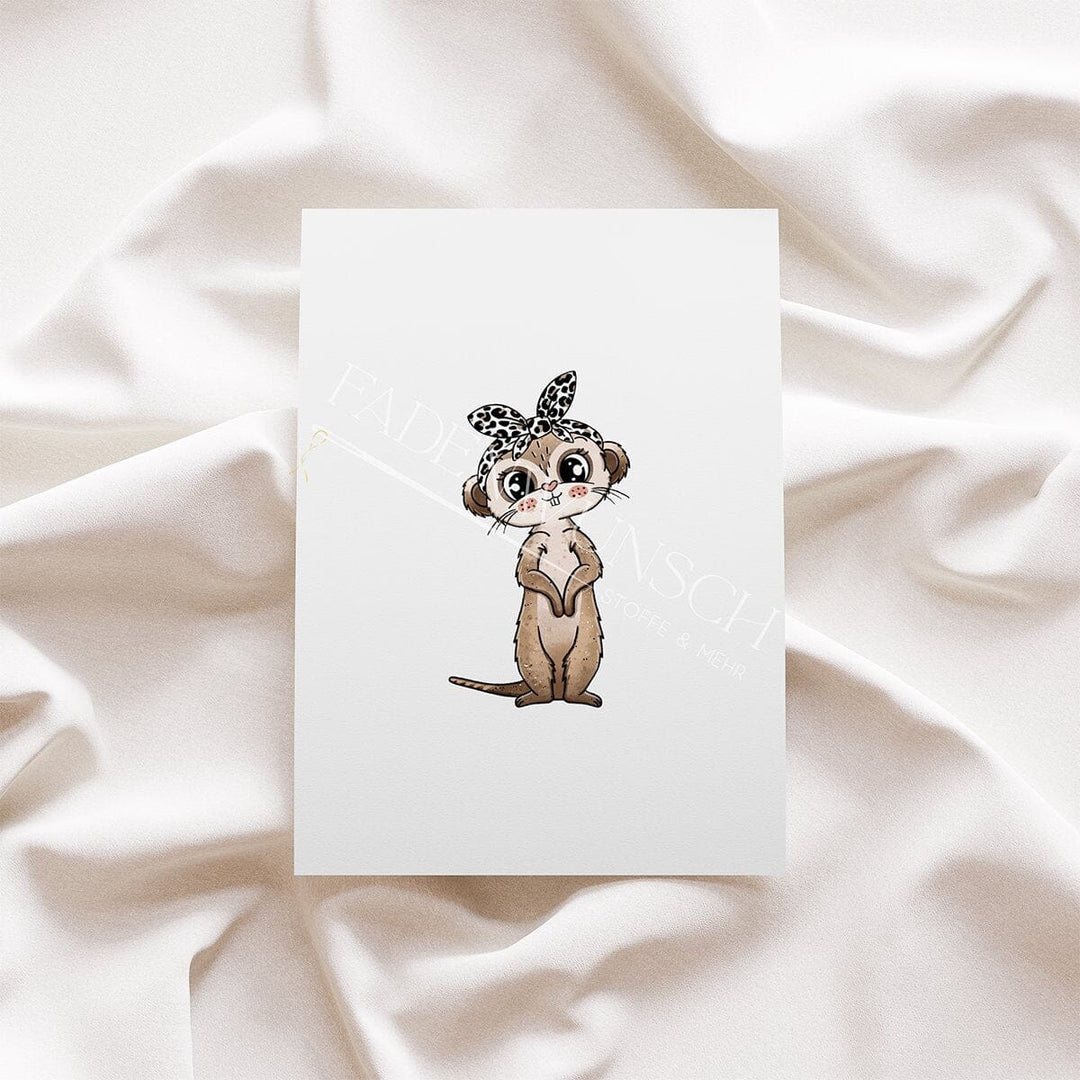 Vorbestellung | Bügelbild "Erdmännchen - Leo - Stehend" fadenwunsch 