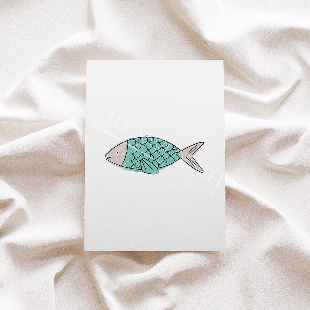 Vorbestellung | Bügelbild "Fische - Grün" fadenwunsch 