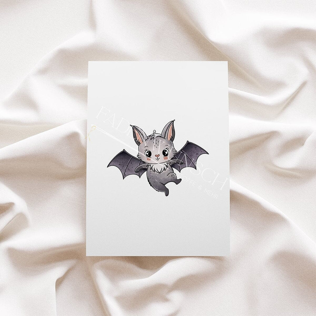 Vorbestellung | Bügelbild "Fledermaus - Fledi Fussel -1" | Halloween fadenwunsch 