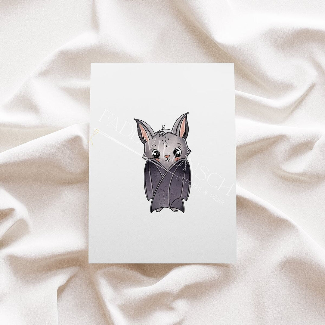 Vorbestellung | Bügelbild "Fledermaus - Fledi Fussel - 2" | Halloween fadenwunsch 