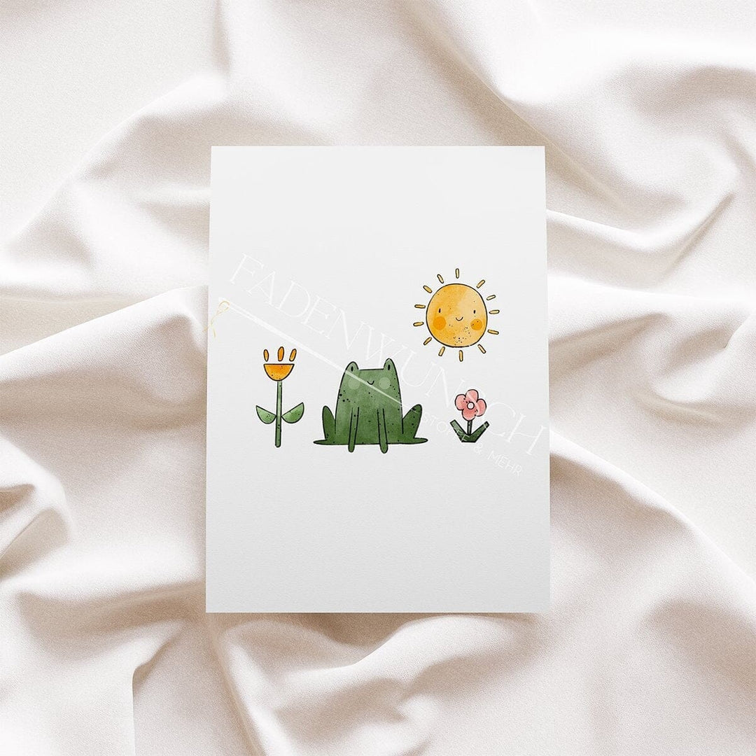 Vorbestellung | Bügelbild "Frühhüpfer - Frosch" fadenwunsch 