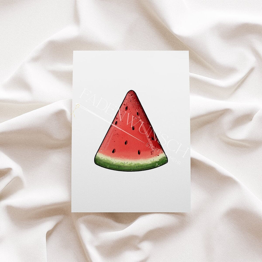 Vorbestellung | Bügelbild "Hippo - Melone" fadenwunsch 