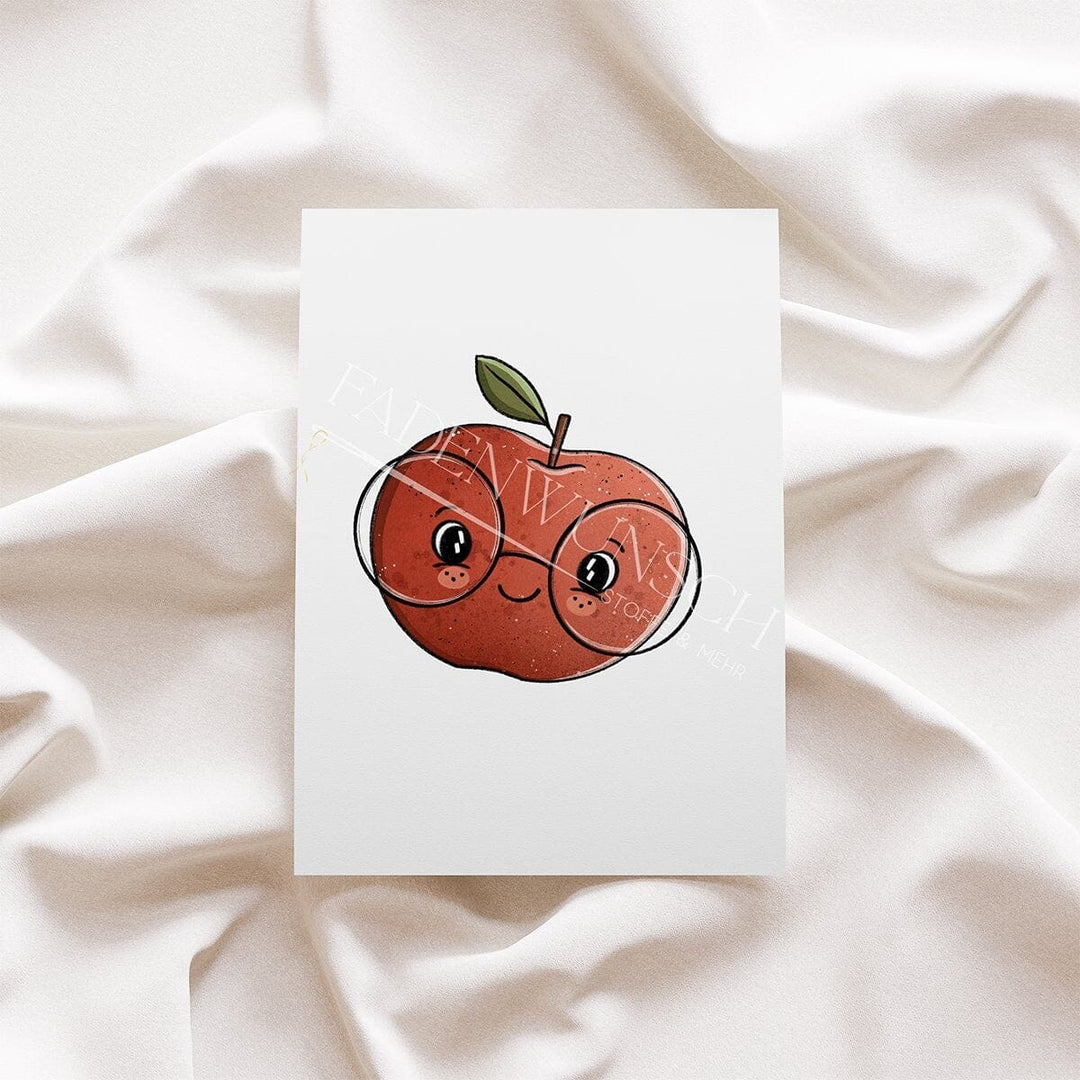 Vorbestellung | Bügelbild "Igel Anna - Apfel" fadenwunsch 