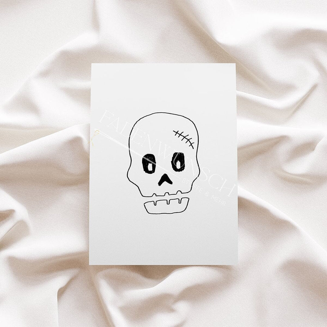 Vorbestellung | Bügelbild "Skeletti -2" | Halloween fadenwunsch 