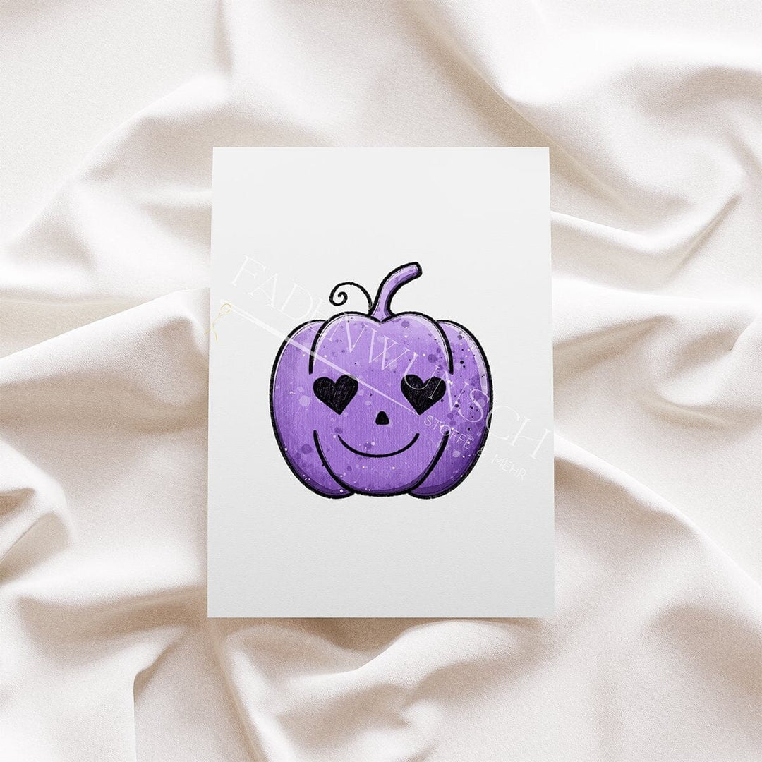 Vorbestellung | Bügelbild "Gespenst - Spooky Fun - Leo Lila Kürbis" | Halloween fadenwunsch 