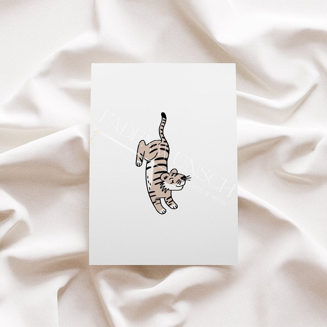 Vorbestellung | Bügelbild "Tiger Team - Taupe 1" fadenwunsch 