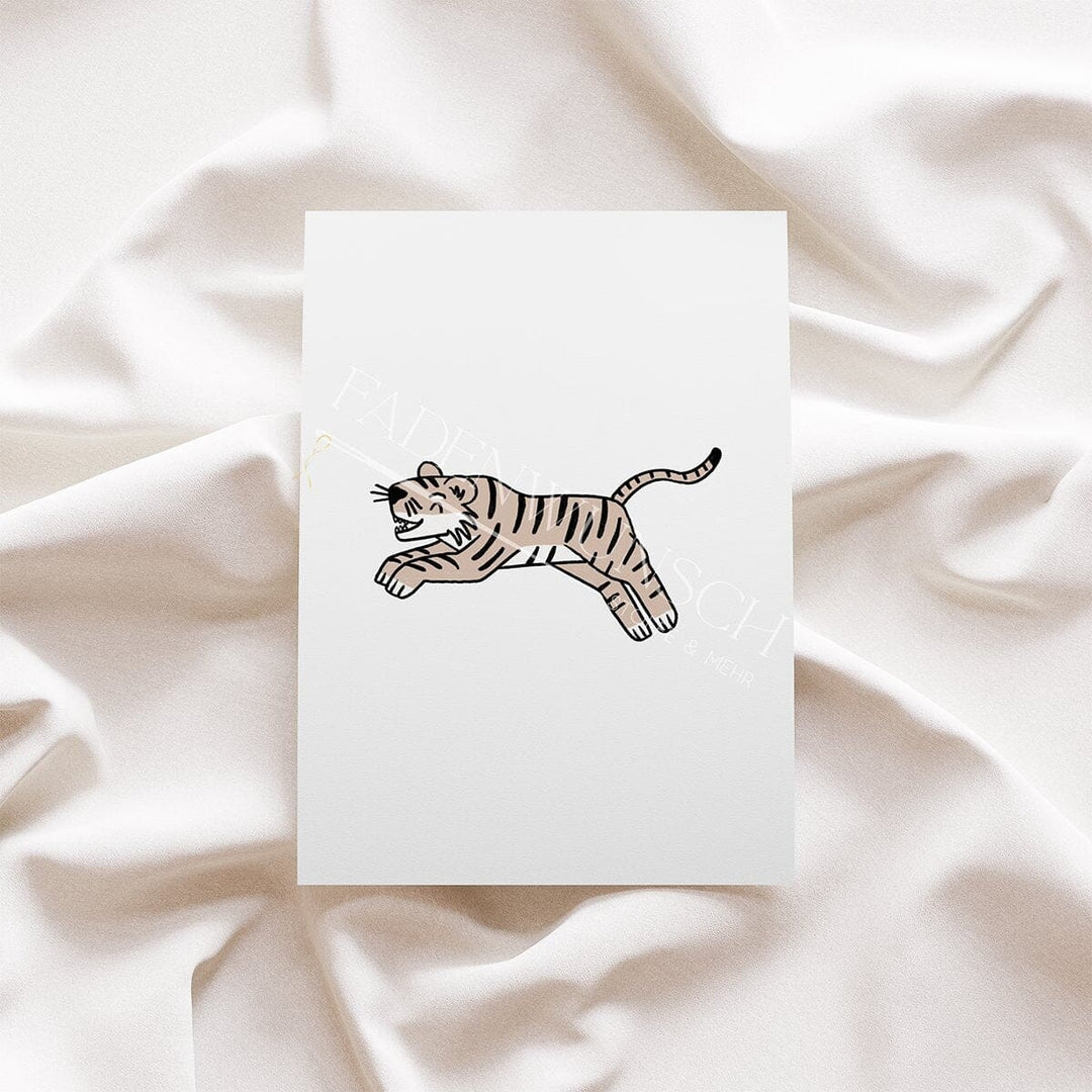 Vorbestellung | Bügelbild "Tiger Team - Taupe 2" fadenwunsch 