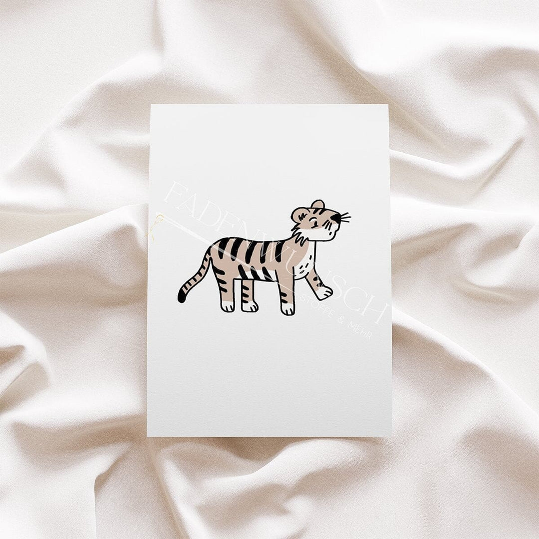 Vorbestellung | Bügelbild "Tiger Team - Taupe 3" fadenwunsch 