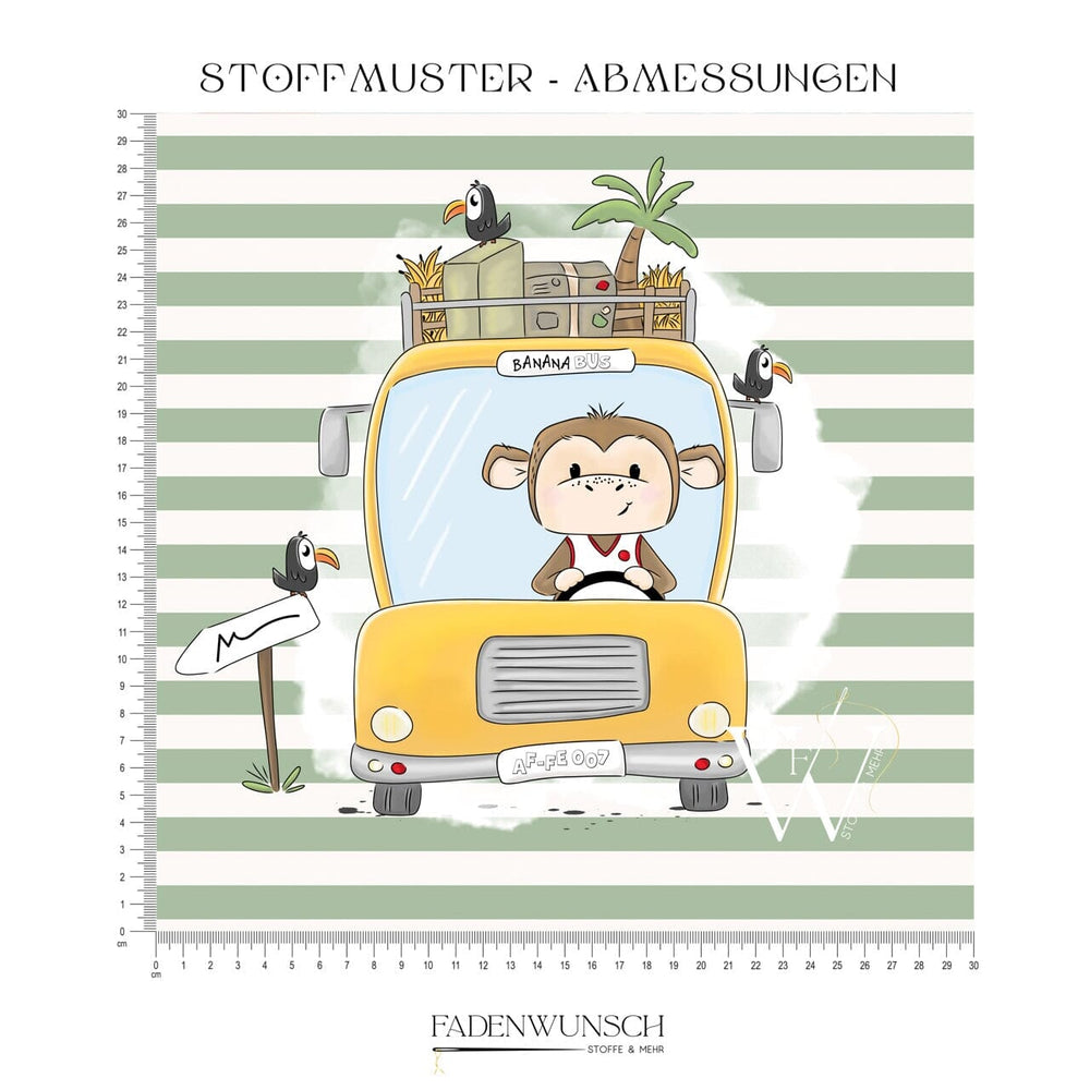 Vorbestellung | "Affe - Banana Bus - Panel" fadenwunsch 