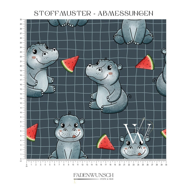 Vorbestellung | "Hippo - Blaugrau" fadenwunsch 
