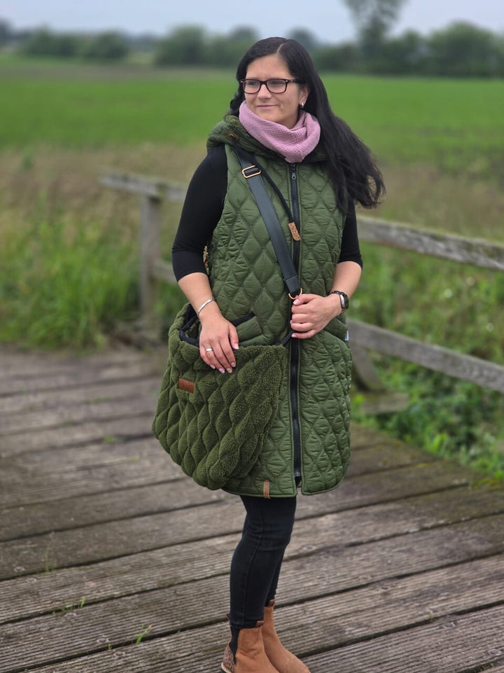 Stepper Matilda mit Teddyabseite in Khaki Fadenwunsch 