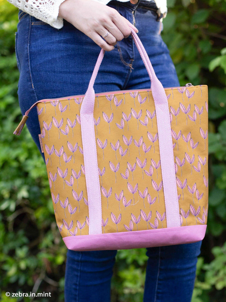 Canvas | Dancing Leaves - Senf | Emjo Design Fadenwunsch 